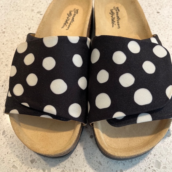 Slide Sandals Gudrun Sjoden Boho Polka Dot Size 38 Like New - Picture 4 of 11